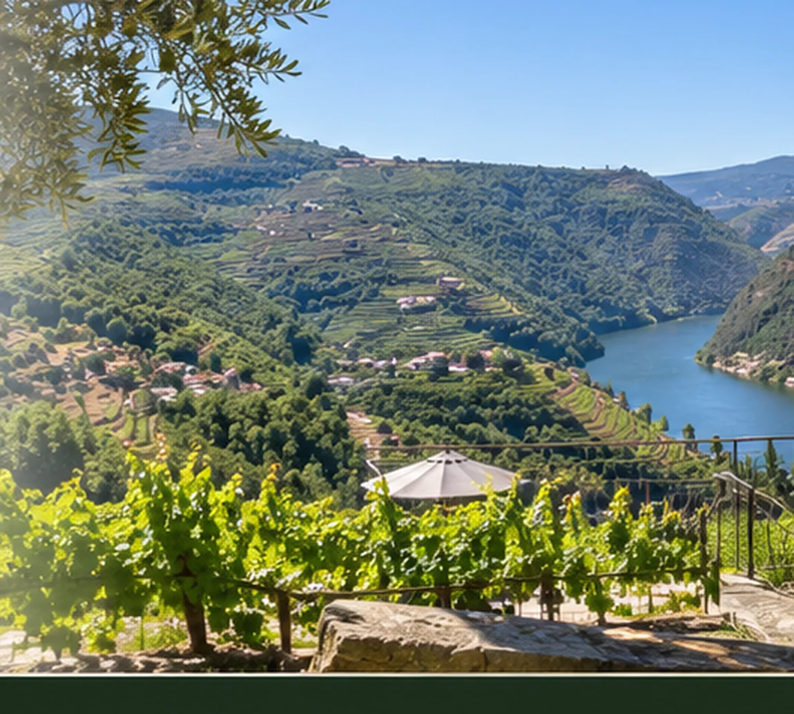 Vista ilustrativa do vale e rio Douro